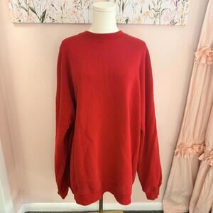 Abercrombie & Fitch Soft AF Red Crewneck Sweatshirt XXL Tall